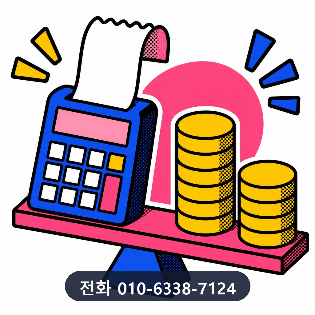 신용카드 현금 결제 수수료 안내 이미지 · 문의 010-6338-7124